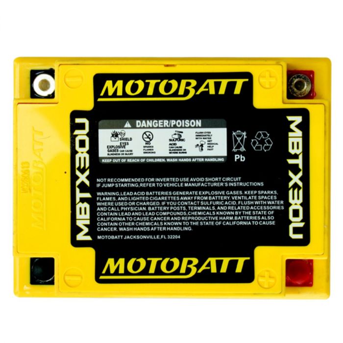 Motobatt Battery MBTX30U AGM 30Ah yellow